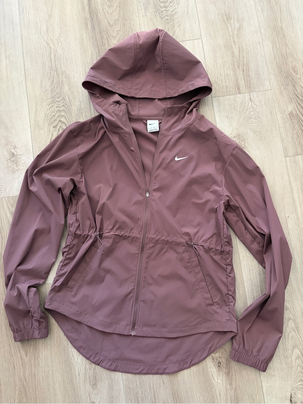 Nike Women's Mauve Hooded Windbreaker Jacket Size X-Small
